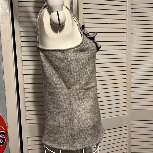 Neiman Marcus Cashmere Spaghetti Straps Tank Top Size Small Color Grey - Picture 9 of 11